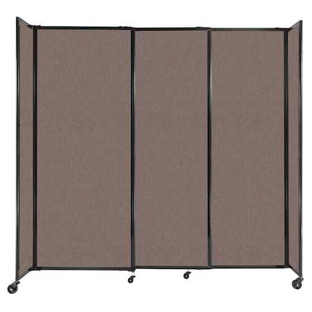 Versare StraightWall Sliding Portable Partition 7'2" x 6'10" Latte Fabric 1482313